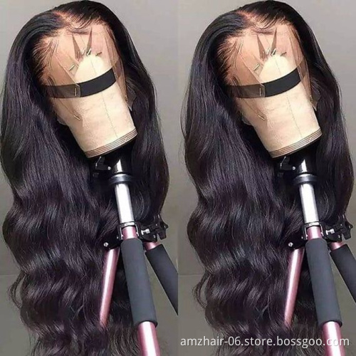 Wholesale Cheap Transparent Lace Frontal Closure Wig Body Wave Raw Indian Virgin Human Hair Full Hd Glueless Lace Front Wig